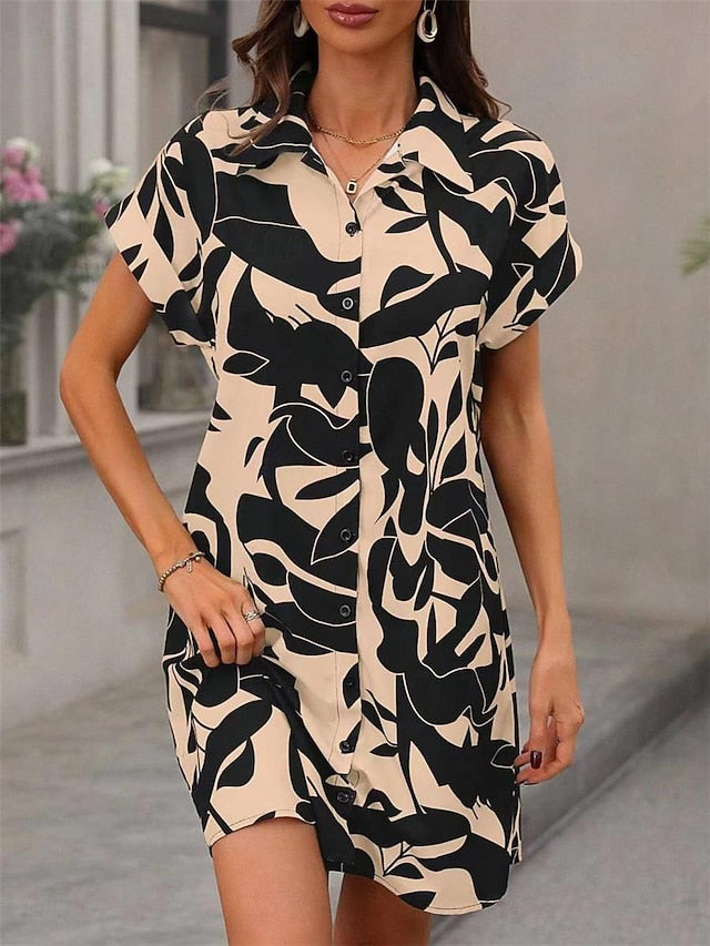 Women's Shirt Dress Casual Dress Mini Dress Date Vacation