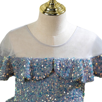 Girl Party Flower Dress Girls' Evening Gown