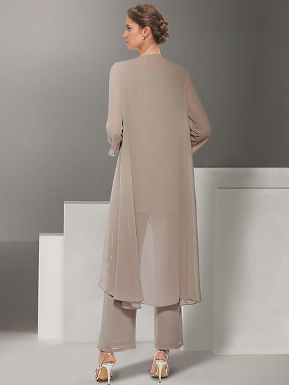 Pantsuit Piece Dress Elegant the 3 Mother of Wedding Bride Beach