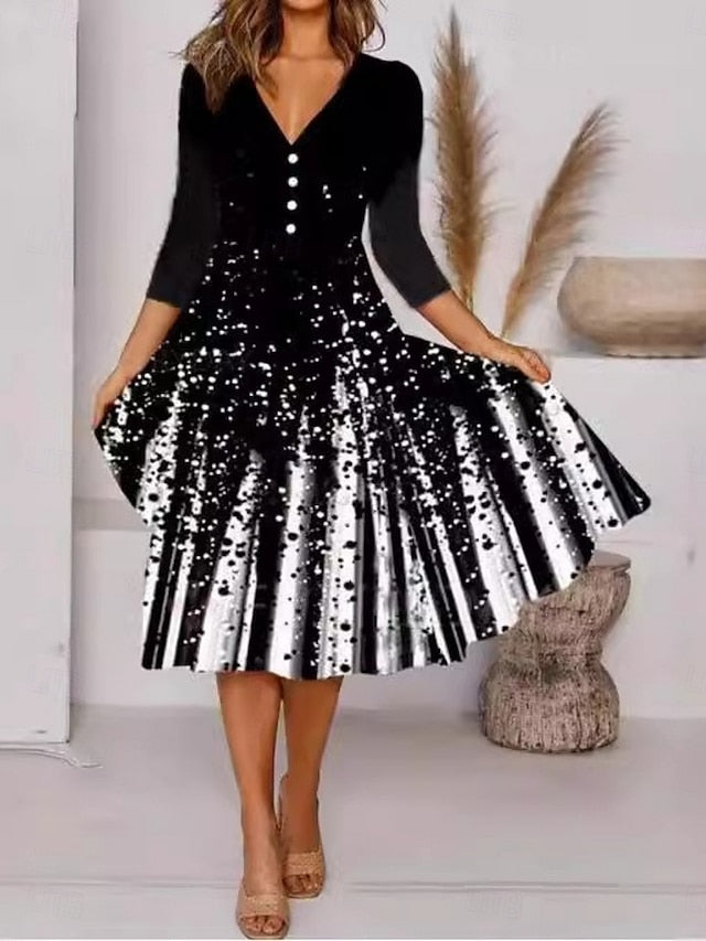 Women's Midi Dress A Line Dress Casual Outdoor Going out