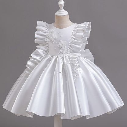 Girls' Wedding Dress Party Floral Toddler Sleeveless