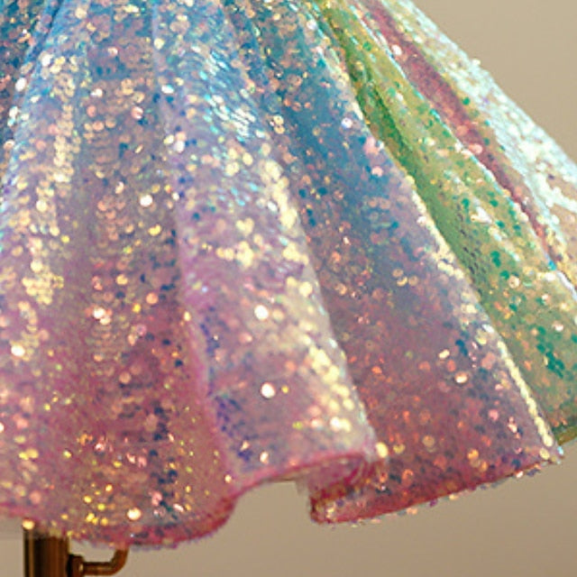 Summer 3D colour Wedding Sleeve Spring Short Girls' Dress