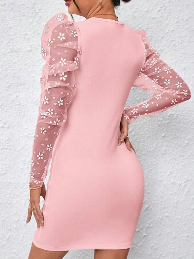 Women's Mini Dress Black Dress Sheath Dress Modern Daily