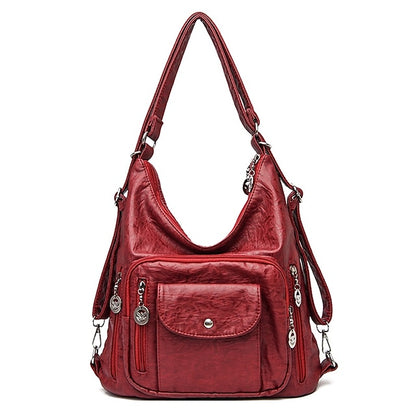 Sac - Sac Hobo en similicuir pour femme style vintage marron