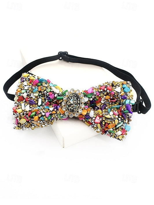 Tie Strap – Men's Bow Gemstone Luxury with Adjustable