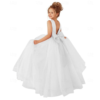 Flower Kids Color Girl Dress Girls' Solid Party