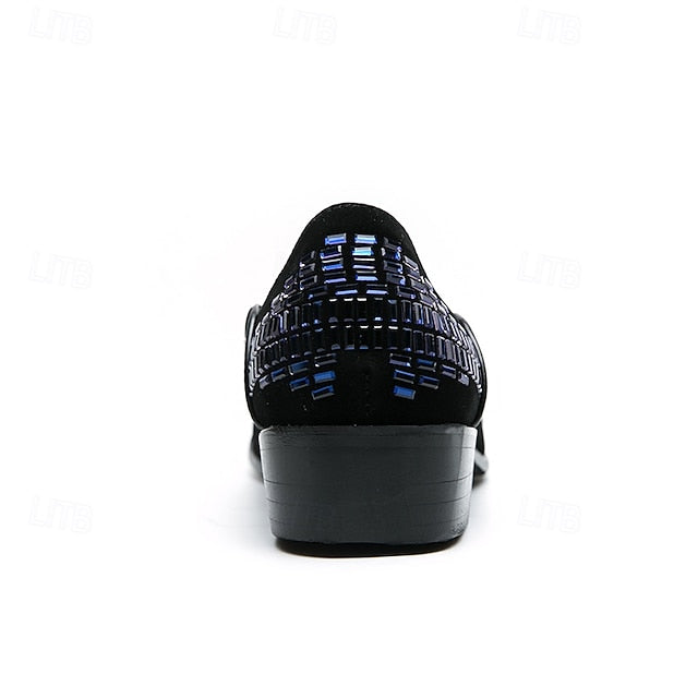 Men's Woven Loafers Silver Prom Strap Elegant – and Monk