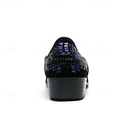 Men's Woven Loafers Silver Prom Strap Elegant – and Monk