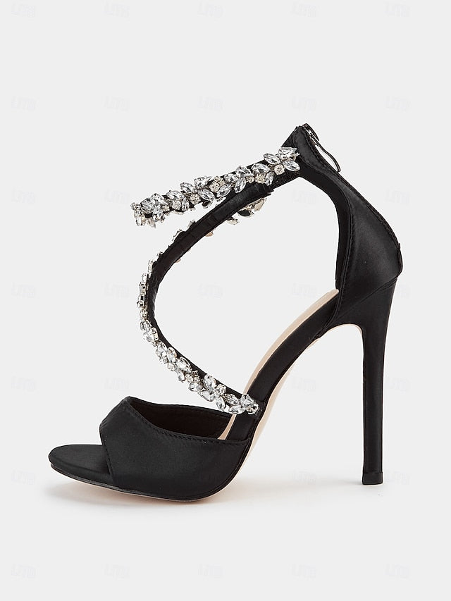 – Heels Stiletto Women's Rhinestone-Embellished Elegant