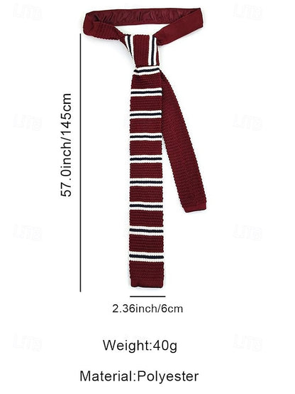 - Neck Men's Stripe Stylish Knit Christmas Tie Woven