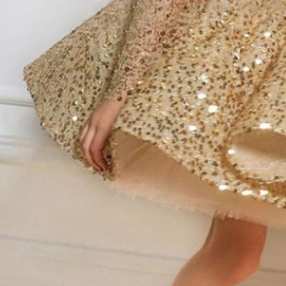 Line A Dress Little Girls' Party Kids Sequin