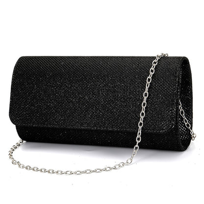 – Evening Clutch Purse Silver Elegant Women's Glitter