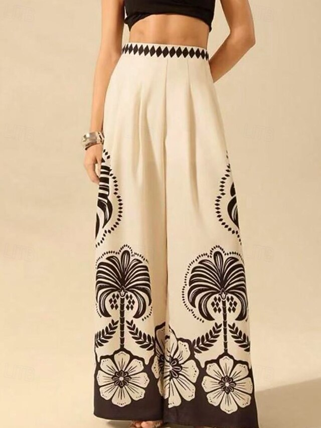 Women's Culottes Wide Leg Slacks Fashion Streetwear Full