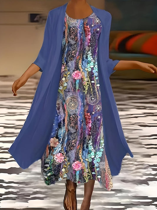 Women's Dress Set Summer Dress Casual Formal Floral Graphic