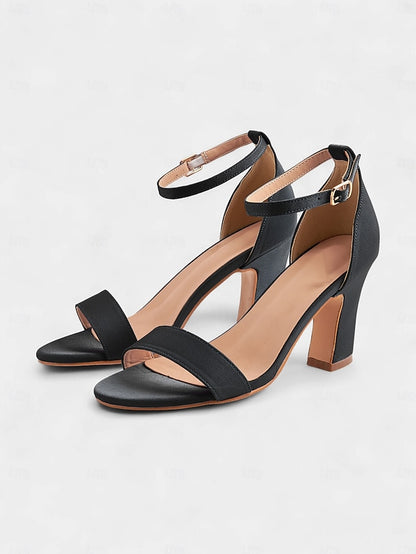 Sandals Strap - Ankle Toe Blue Heel Light High Women's Open