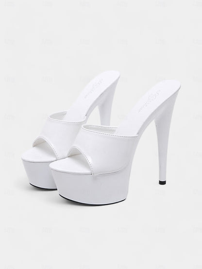 Red Women's with Heels High Patent Platform Leather