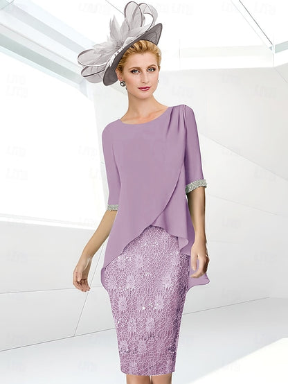 Mother Elegant Jewel Dress Beach the Wedding Sheath of Bride