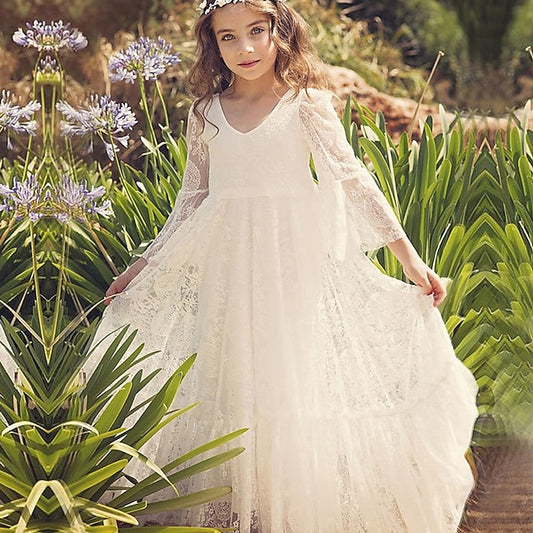 Formal Flower Girl Kid's Lace Girls' Dress