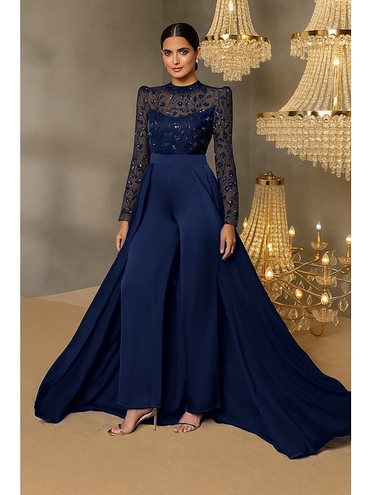 Jumpsuit Mother the of Bride Pantsuit Applique / Beaeded Lace