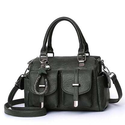 Stylish Large – Women's Blue Leather Handbag Faux