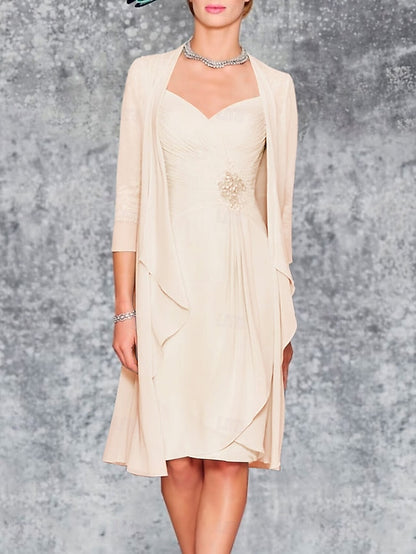 of the Piece Mother Sheath Bride Dress Two Wedding Beach