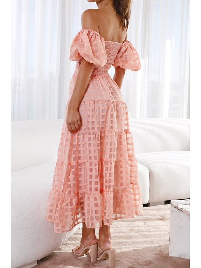 Women's Midi Dress Graduation Dress Fashion Modern Lantern