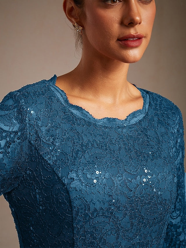 Women's Midi Dress Chiffon Dress Elegant Solid Color 3/4