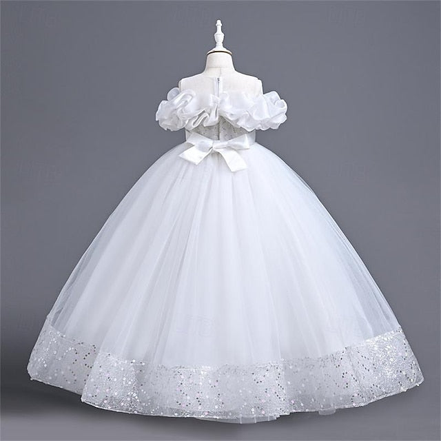 Girls' Girl Party Color 3D Solid Dress Flower
