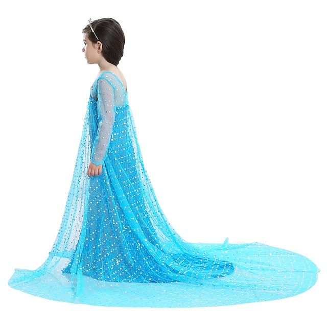 Flower Princess Elsa Girls' Movie Girl Dress Frozen