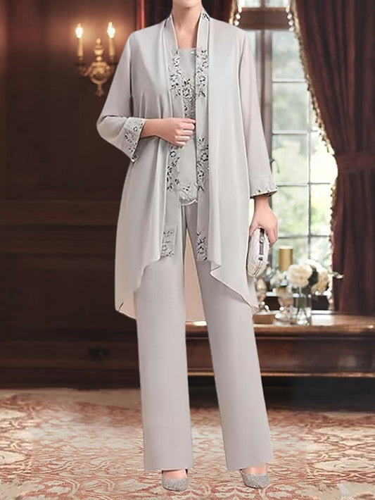 3 Piece the Bride of Mother Dress Elegant Pantsuit