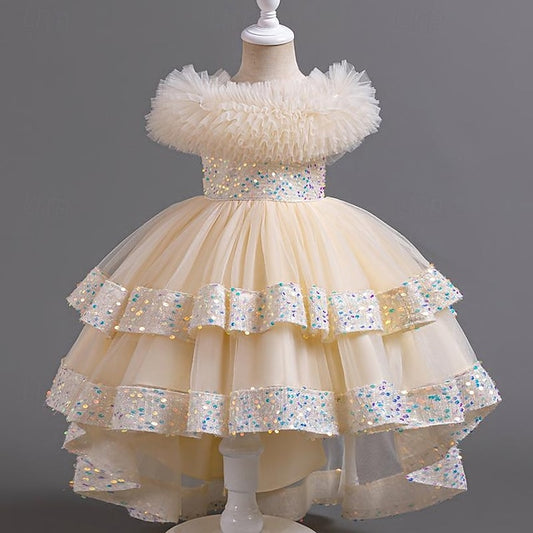 Flower Kids Girls' Dress Sequin Party Sleeveless Girl