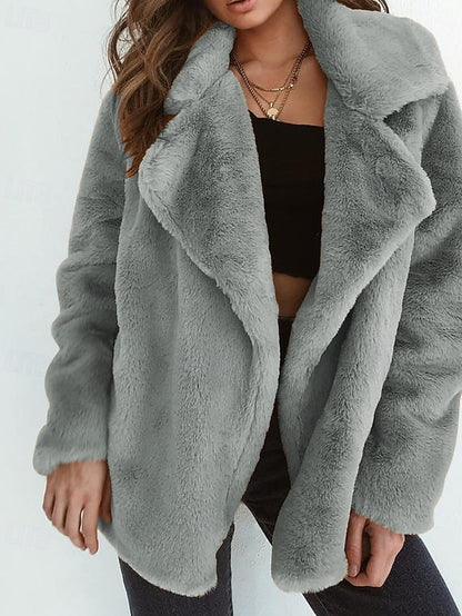 Faux Women's Teddy Coat Comfortable Fur Warm Furs