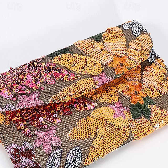 Handheld Floral Clutch - Bag Evening Women's Embroidered