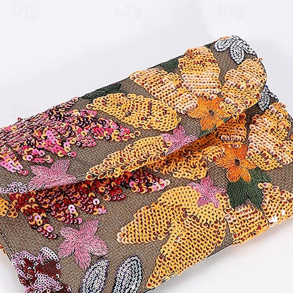 Handheld Floral Clutch - Bag Evening Women's Embroidered