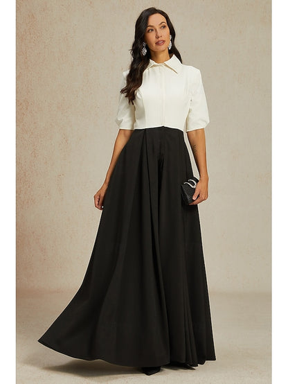 Shirt Dress the Mother A-Line Party Collar Elegant Bride of