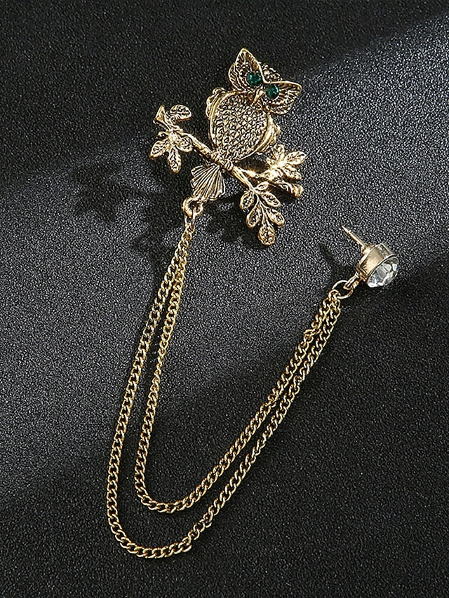 Brooch Deer Men's Lapel Pin Christmas with