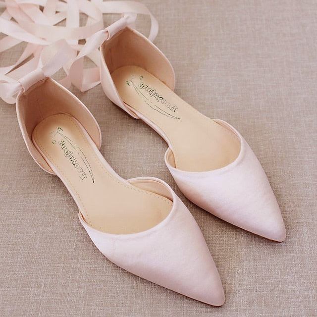 Tie – Flats Satin Comfortable Women's Ballet Ribbon