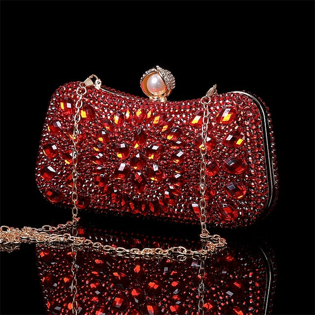 Women's Evening Luxury – Multicolor Clutch Crystal