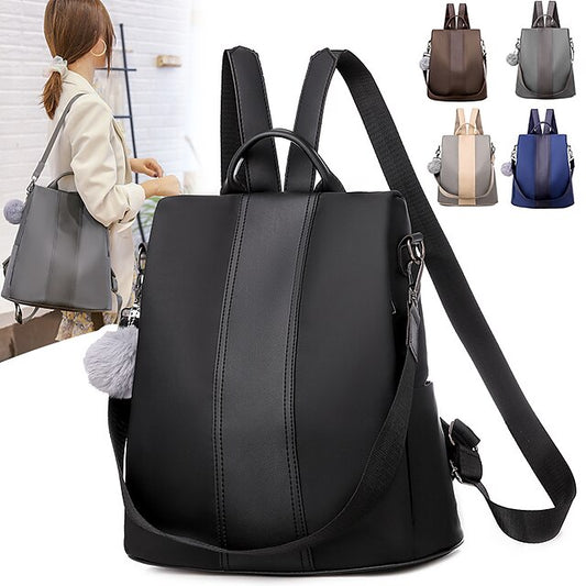 Purse Damen-Rucksack aus Kunstleder mit Bommel