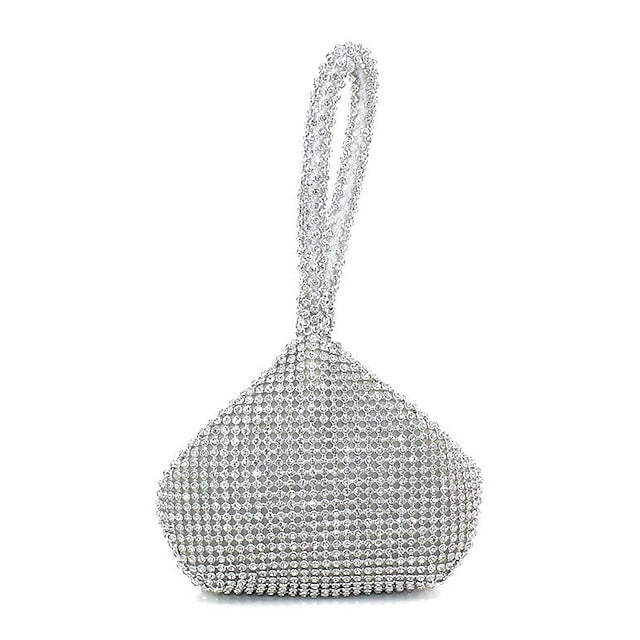 Rhinestone Women's Crystal Evening Bag Silver - Elegant