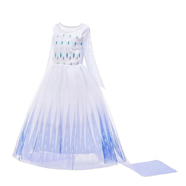 Princess Girl Elsa Movie Dress Cosplay Flower Girls'