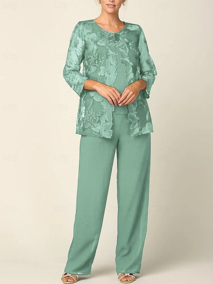 Crew Bride 3 of Dress the Pantsuit Neck Elegant Mother Piece