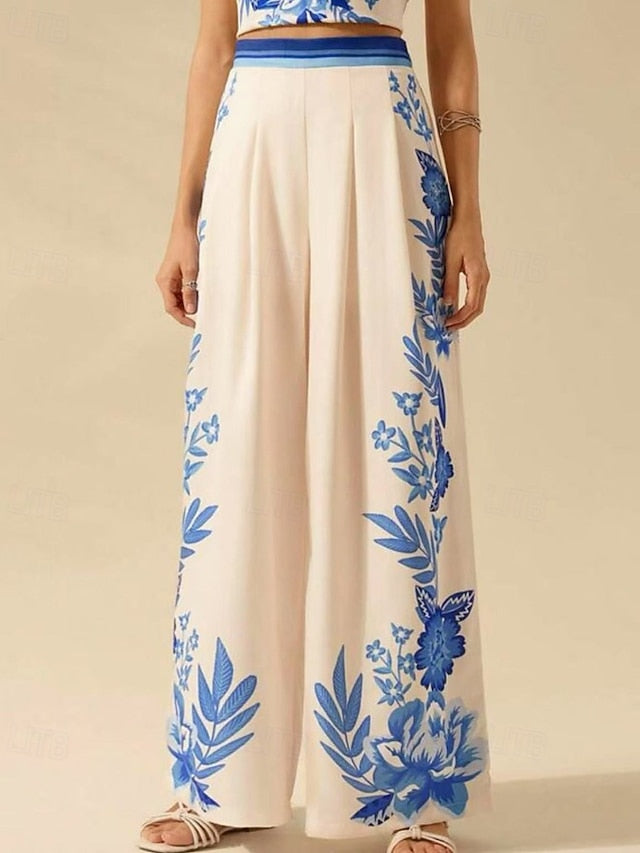 Women's Culottes Wide Leg Slacks Fashion Streetwear Full