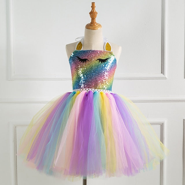 Cosplay Girls' Dress Movie New Vacation Unicorn