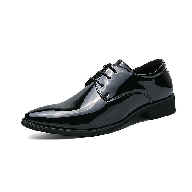 – Leather Oxford Shiny Shoes Formal Men's Dress Patent