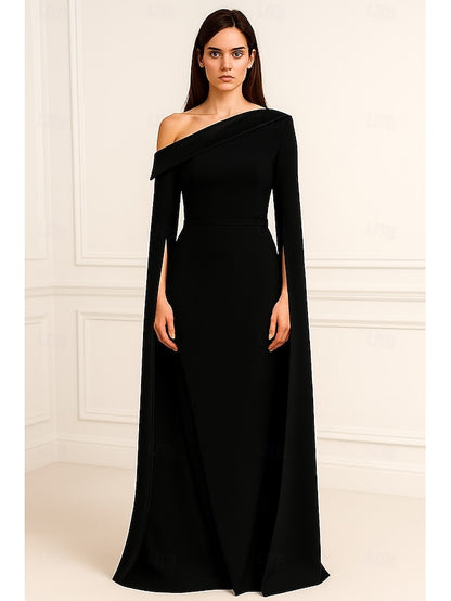 Red Dress Evening Sheath Black Formal / Column Gown Elegant
