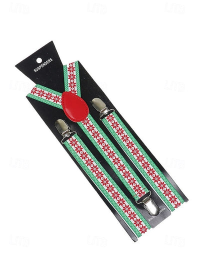 Snowman Suspenders Men's Christmas with