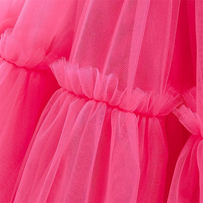 Sleeveless Solid Party Kids Performance Color Dress Girls'