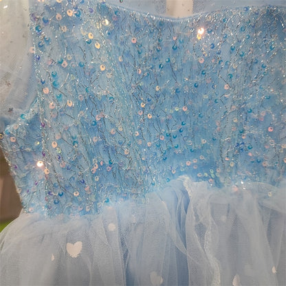 Cloak Dress Frozen Princess Cosplay Elsa Girl Flower
