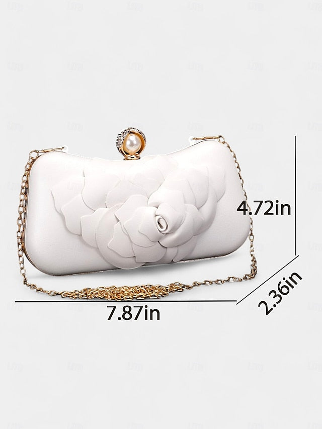 Shoes Floral-Embellished Matching Bridal White – Clutch with